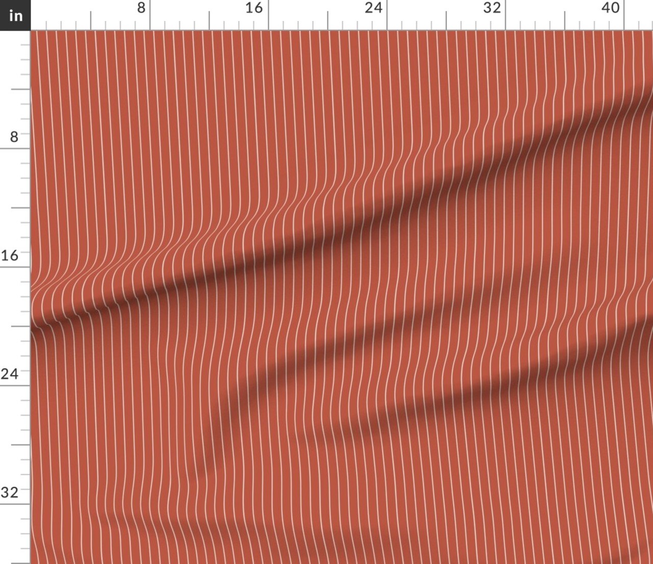Stripes Rust Cream Vintage Inspired Earthy Simple Vertical Lines Custom Printed Fabric by Spoonflower Various Fabrics by the Yard or Fat Quarter
